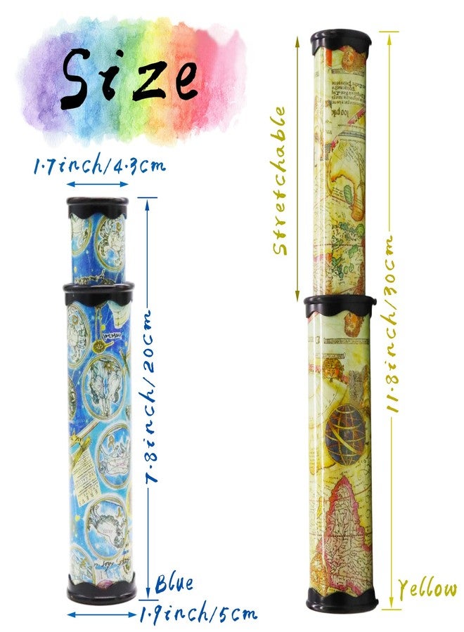 Xeehwb 2 Pack Classic Kaleidoscope Toy,Magic Rotating Kaleidoscope,Stretchable Long World Kaleidoscope,Educational Toy Kaleidoscope for Children Gifts - Image 2